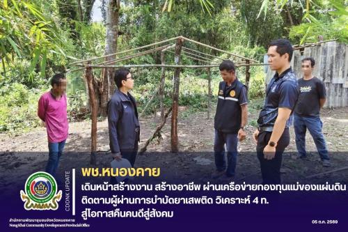 พช.หนองคาย เดินหน้าสร้างงาน สร้างอาชีพ ผ่านเครือข่ายกองทุนแม่ของแผ่นดิน ติดตามผู้ผ่านการบำบัดยาเสพติด วิเคราะห์ 4 ท. สู่โอกาสคืนคนดีสู่สังคม